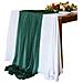 Elegante Runner Da Tavola In Poliestere Per Matrimoni, Feste E Decorazioni Domestiche - Vari Colori Darkgreen - Foto miniatura 1