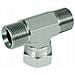 Raccordo A T Per Verniciatura - Acciaio Inox, Pressione 400 Bar | Filettatura 1/4"" | Per Collegamento Doppio Tubo - Foto miniatura 1