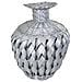 Vaso In Bambù Laccato Argento 15x26x36h - Foto miniatura 1