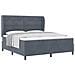 Letto a molle con testiera Grigio scuro 200 x 180 cm Poliestere - Foto miniatura 1