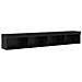 Set mobile TV con led Rovere Nero Legno multistrato - Foto miniatura 1