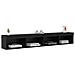 Set mobile TV con led Rovere Nero Legno multistrato - Foto miniatura 3