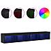 Set mobile TV con led Rovere Nero Legno multistrato - Foto miniatura 4