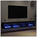Set mobile TV con led Rovere Nero Legno multistrato - Foto miniatura 5