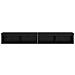 Set mobile TV con led Rovere Nero Legno multistrato - Foto miniatura 7