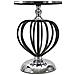 Lampada Da Tavolo Darky Silver Piccola In Ferro Nero E Argento Con Paralume In Tessuto - Foto miniatura 4