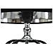 Lampada Da Tavolo Darky Silver Piccola In Ferro Nero E Argento Con Paralume In Tessuto - Foto miniatura 5