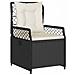 Set da Pranzo per Giardino 7 pcs Nero polyrattan - Foto miniatura 6