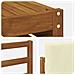 Set divani 7 pcs Naturale e Crema Legno di Acacia Massello - Foto miniatura 8