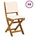 Sedie Bistro da Giardino 8 pcs Bianco Crema 38 x 46 x 85 cm - Foto miniatura 1