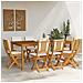 Sedie Bistro da Giardino 8 pcs Bianco Crema 38 x 46 x 85 cm - Foto miniatura 3
