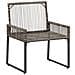Set di Mobili da Esterno 7 pcs Grigio e Blu Navy polyrattan - Foto miniatura 7