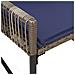 Set di Mobili da Esterno 7 pcs Grigio e Blu Navy polyrattan - Foto miniatura 9