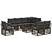 Set Divano da Giardino 9 pcs Grigio e Grigio Scuro polyrattan - Foto miniatura 1