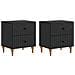 Armadio da Notte con cassetto 2 pcs Nero 43 x 34,5 x 48 cm - Foto miniatura 1