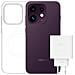 Reno16 5G Box 512GB 8GB Ram Display 6.32" Purple Black con Kit:: Magnetic Case + SuperVOC 80W Power Adapte - Foto miniatura 3