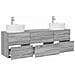 Set di Armadi da Bagno 3 pz Sonoma grigio 62,5 x 44,5 x 50 cm - Foto miniatura 4