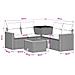 Set di divani 6 pz Nero Rattan sintetico e Acciaio - Foto miniatura 4