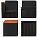 Set di divani 6 pz Nero Rattan sintetico e Acciaio - Foto miniatura 6