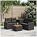 Set di divani 6 pz Nero Rattan sintetico e Acciaio - Foto miniatura 8