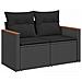 Set di divani 6 pz Nero Rattan sintetico e Acciaio - Foto miniatura 9