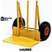 Carrello portacasse acciaio ruote pneumatiche max 200 Kg cm 50x51x h117 - Foto miniatura 2