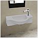 Lavandino Bagno In Ceramica Con Foro Di Scarico Bianco - Foto miniatura 1