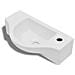 Lavandino Bagno In Ceramica Con Foro Di Scarico Bianco - Foto miniatura 2
