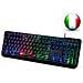 Chroma Tastiera Italiana Per Gaming Usb - Alte Performance - Colori Da Videogioco E Retroilluminata - Tastiera Da Gioco - Tastiera Per Videogame - Foto miniatura 1