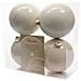 4 Palline Di Natale 10cm Bianco Lana Opaco / lucido Addobbi Decoro Albero - Foto miniatura 1