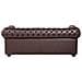 Divano Vintage A 3 Posti In Pelle Marrone Chesterfield - Foto miniatura 27