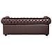 Divano Vintage A 3 Posti In Pelle Marrone Chesterfield - Foto miniatura 18
