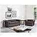 Divano Vintage A 3 Posti In Pelle Marrone Chesterfield - Foto miniatura 8