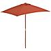 Ombrellone Da Esterni Con Palo In Legno 150x200 Cm Terracotta - Foto miniatura 1