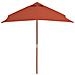 Ombrellone Da Esterni Con Palo In Legno 150x200 Cm Terracotta - Foto miniatura 3