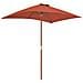 Ombrellone Da Esterni Con Palo In Legno 150x200 Cm Terracotta - Foto miniatura 5