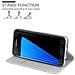 Custodia Compatibile Con Samsung Galaxy S7 Edge In Classy Argento - Coperchio Protettiva Con Chiusura Magnetica, Funzione Stand E Tasca Per Le Carte - Foto miniatura 8