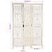 Divisorio 3 Pannelli Intagliato Bianco 120x165cm Mango Massello - Foto miniatura 4