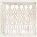 Divisorio 3 Pannelli Intagliato Bianco 120x165cm Mango Massello - Foto miniatura 7