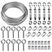 Giardino Filo Foto Filo Wire Fence Rotolo Kit Pvc Rivestito Heavy Duty Corda 304 Acciaio Cavo Dacciaio Lag Vite Eye Vite Tenditore Del Filo Tenditore Colino - Foto miniatura 1
