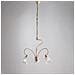Edera - Plafoniera In Ferro Laccato Avorio Con Decoraz. Oro Antico E Strass In Cristallo 4 Luci H.22 - Ø60 - Bl50-pl4-av - Foto miniatura 2