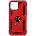 Cover Iphone 13 Pro Max Anti-urto Ibrida Anello Funzione Supporto Rossa - Foto miniatura 1