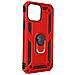 Cover Iphone 13 Pro Max Anti-urto Ibrida Anello Funzione Supporto Rossa - Foto miniatura 3