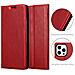 Custodia Compatibile Con Apple Iphone 13 Pro Max In Rosso Mela - Coperchio Protettiva Con Chiusura Magnetica, Funzione Stand E Tasca Per Le Carte - Foto miniatura 6