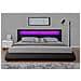 Brixton Struttura Letto In Similpelle Nera Con Led 160x200 Cm - Foto miniatura 3