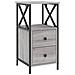 Comodino Grigio Sonoma 34x35,5x70 Cm In Legno Multistrato - Foto miniatura 1