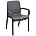 Sedia Da Esterno Viterbo, Set Di 4 Sedute Da Giardino, Sedia Per Tavolo Da Pranzo, Poltrona Outdoor Effetto Rattan, 100 % Made In Italy, 54x60h82 Cm, Antracite - Foto miniatura 2