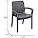 Sedia Da Esterno Viterbo, Set Di 4 Sedute Da Giardino, Sedia Per Tavolo Da Pranzo, Poltrona Outdoor Effetto Rattan, 100 % Made In Italy, 54x60h82 Cm, Antracite - Foto miniatura 3