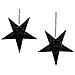 Set Di 2 Stelle Led Carta Nero 45 Cm Motti - Foto miniatura 3