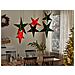 Set Di 2 Stelle Led Carta Nero 45 Cm Motti - Foto miniatura 1